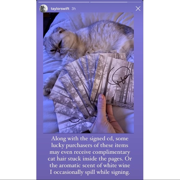 NEW Taylor Swift SIGNED Folklore CD - Picture 5 of 7